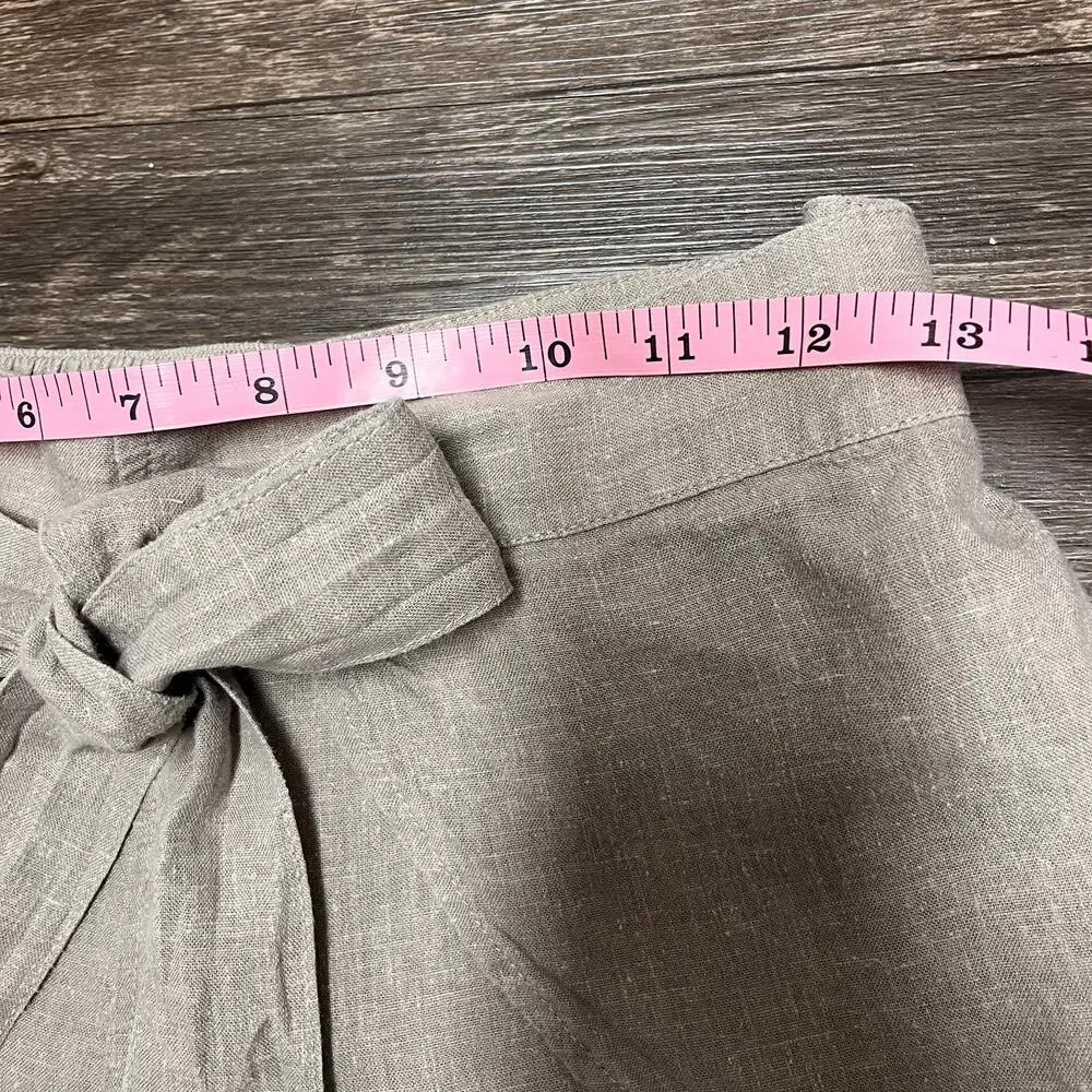 Patagonia Garden Island Short XS Beige Linen Hemp Tie Waist Coastal Summer Beach - Picture 7 of 11